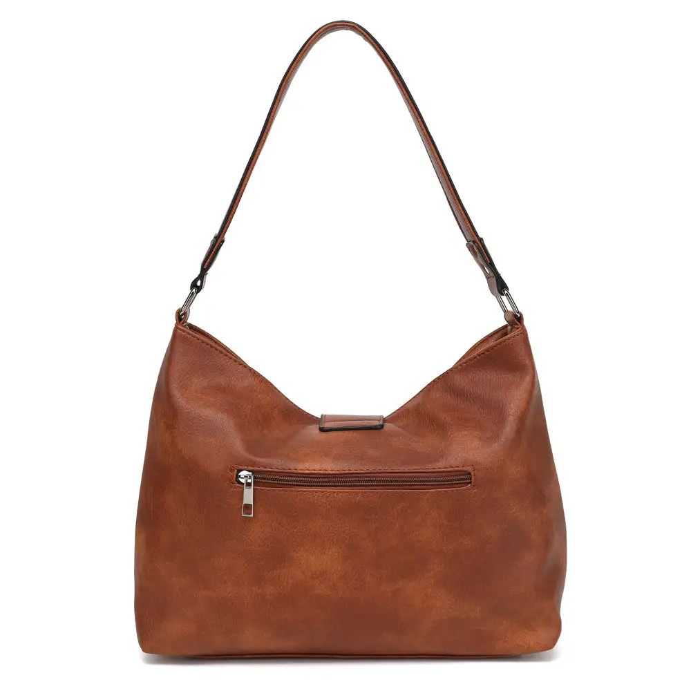 Buckle Slouchy Hobo Bag
