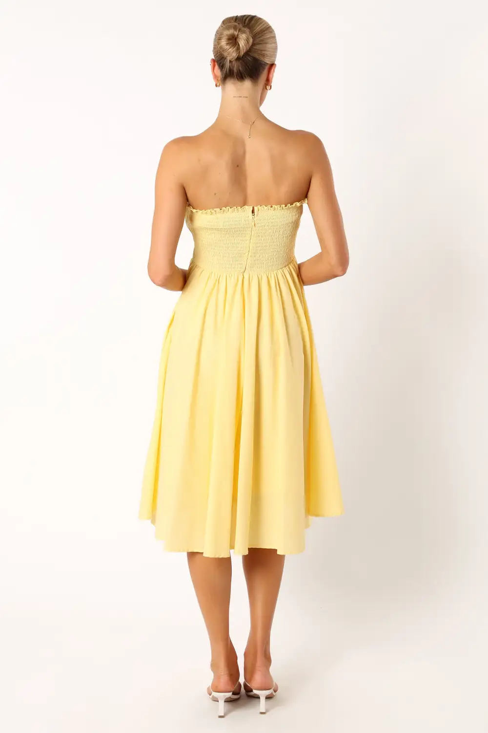 Theo Strapless Midi Dress - Sunshine