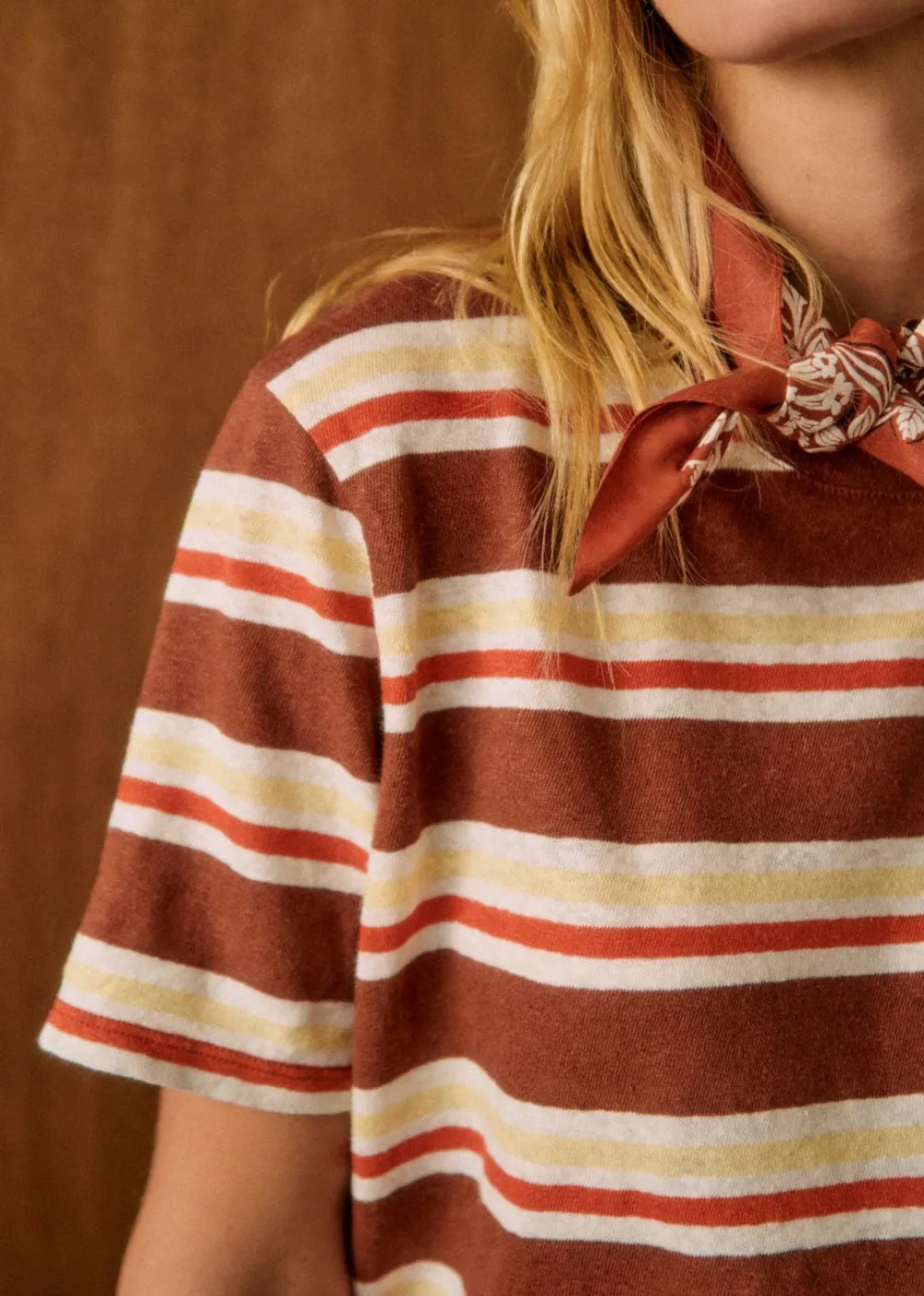 Cotton And Linen Loose Short-Sleeved T-Shirt