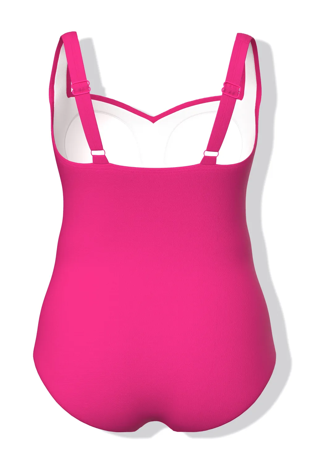 Adjustable Shoulder Strap Solid Color Swimsuit
