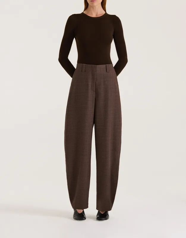 Ganache High-Rise Bow Leg Pants