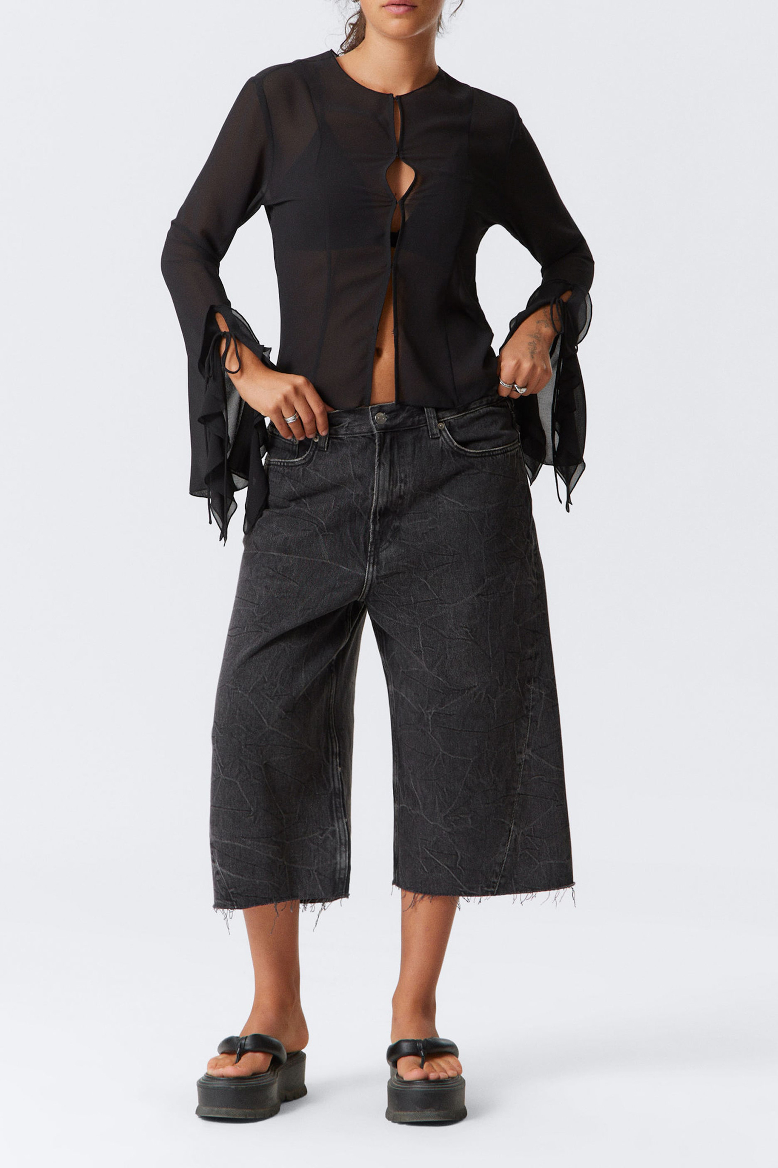 Ruffle Round Neck Blouse