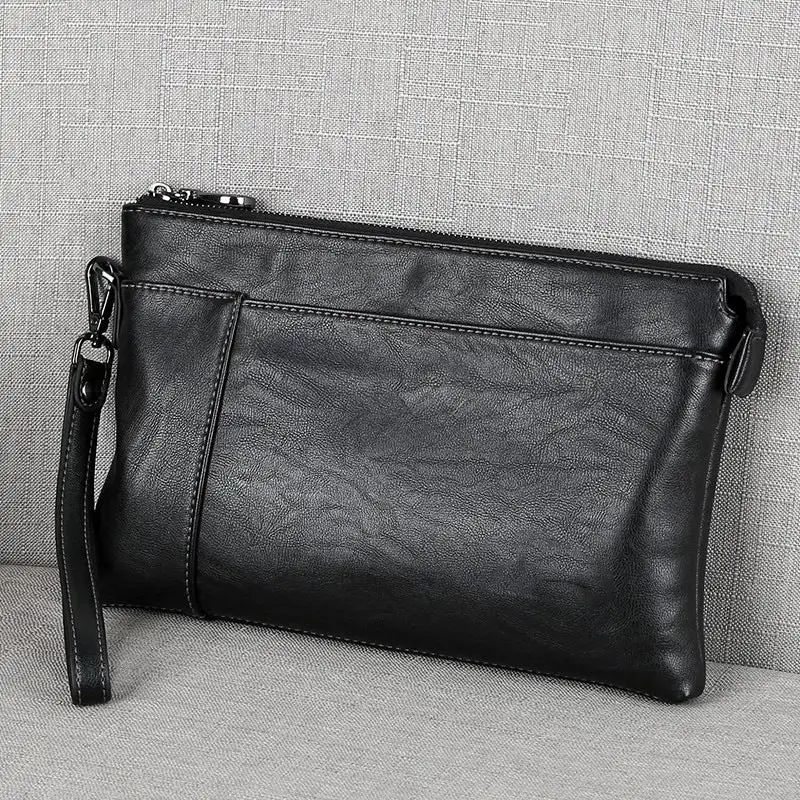 Leather Textured Clutch Bag