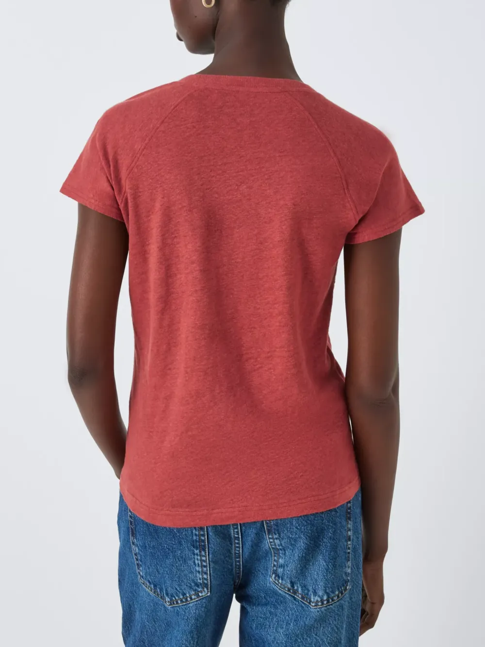 Linen V-Neck T-Shirt