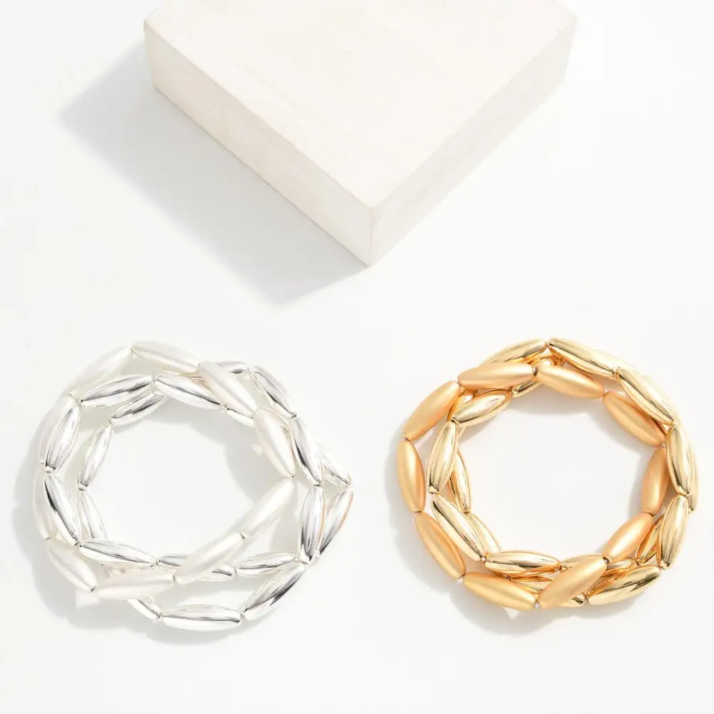 Stack Oval Beads Bracelet