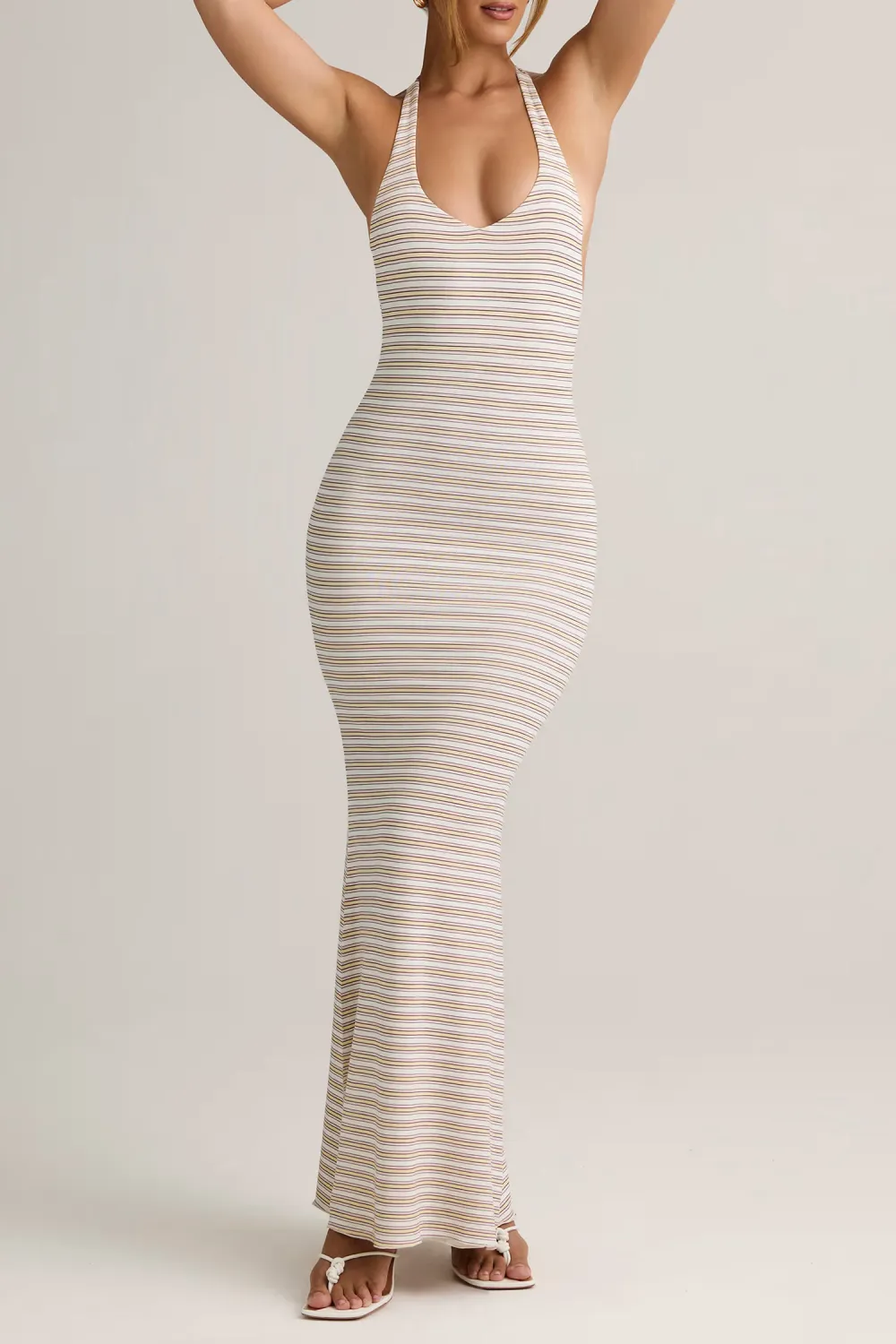 Creative Fishtail Backless Halter Dress