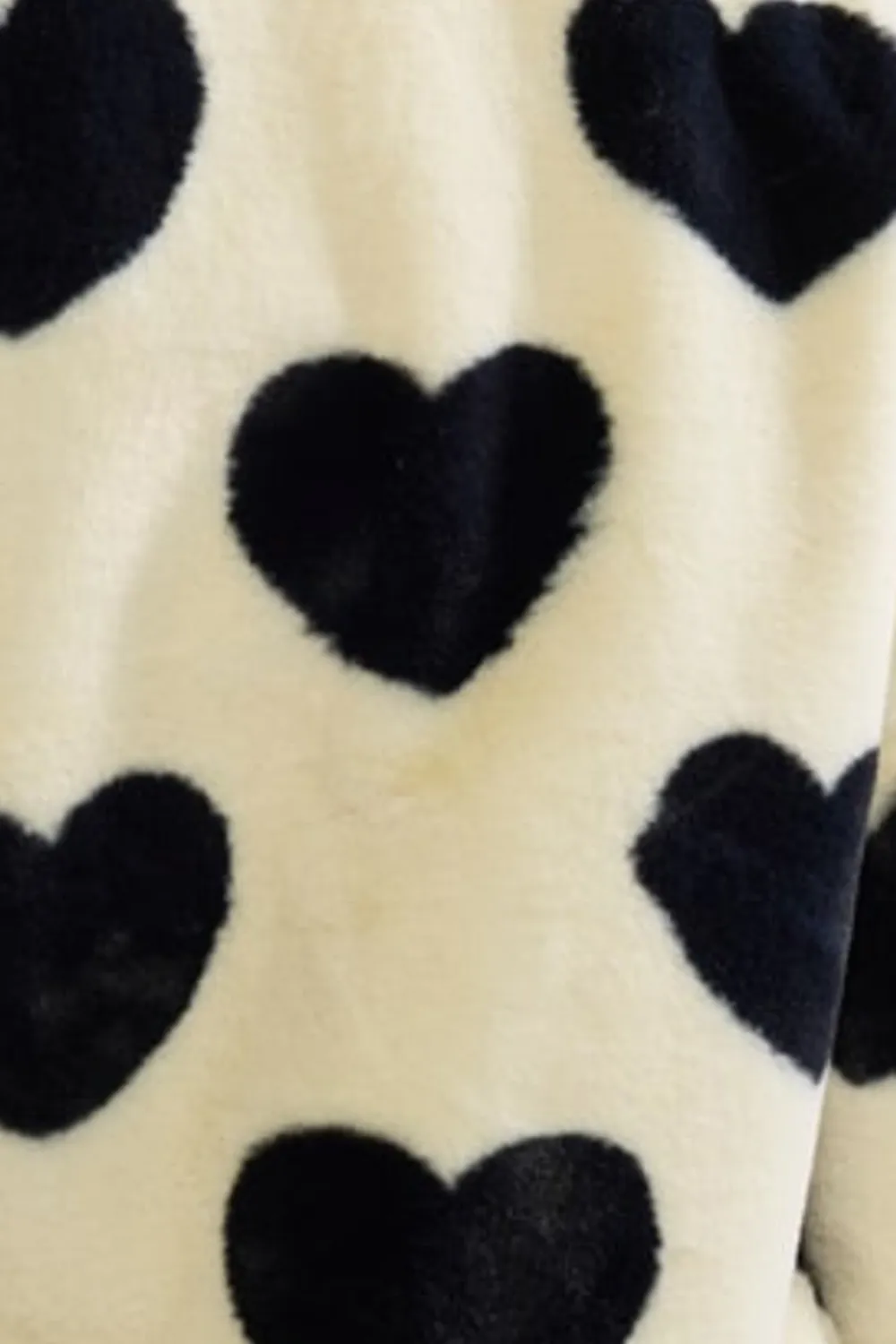 Cow Print Faux Fur Coat
