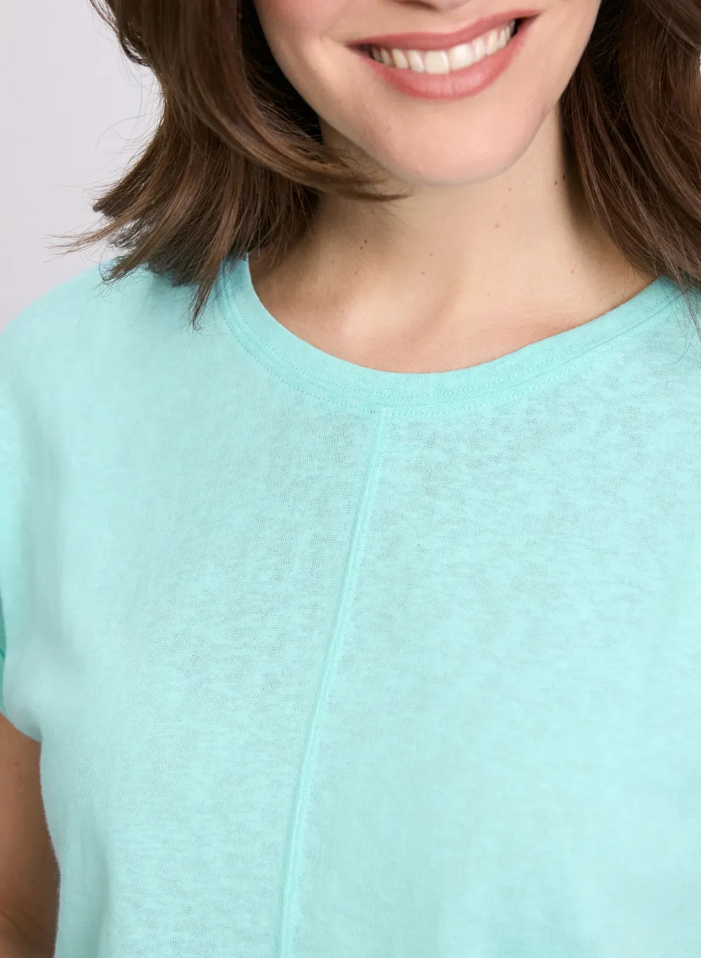 Casual Linen T-Shirt In Pastel Style