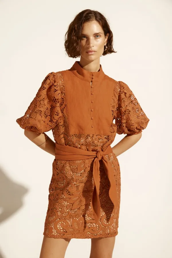 limbo dress - toffee lace