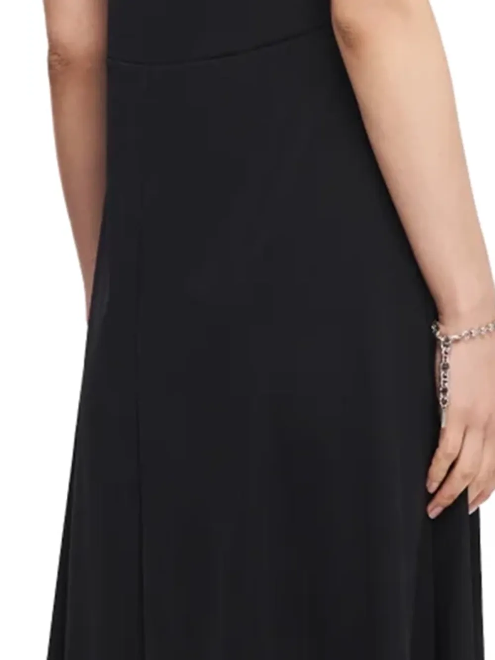Sleeveless Solid Color Midi Dress