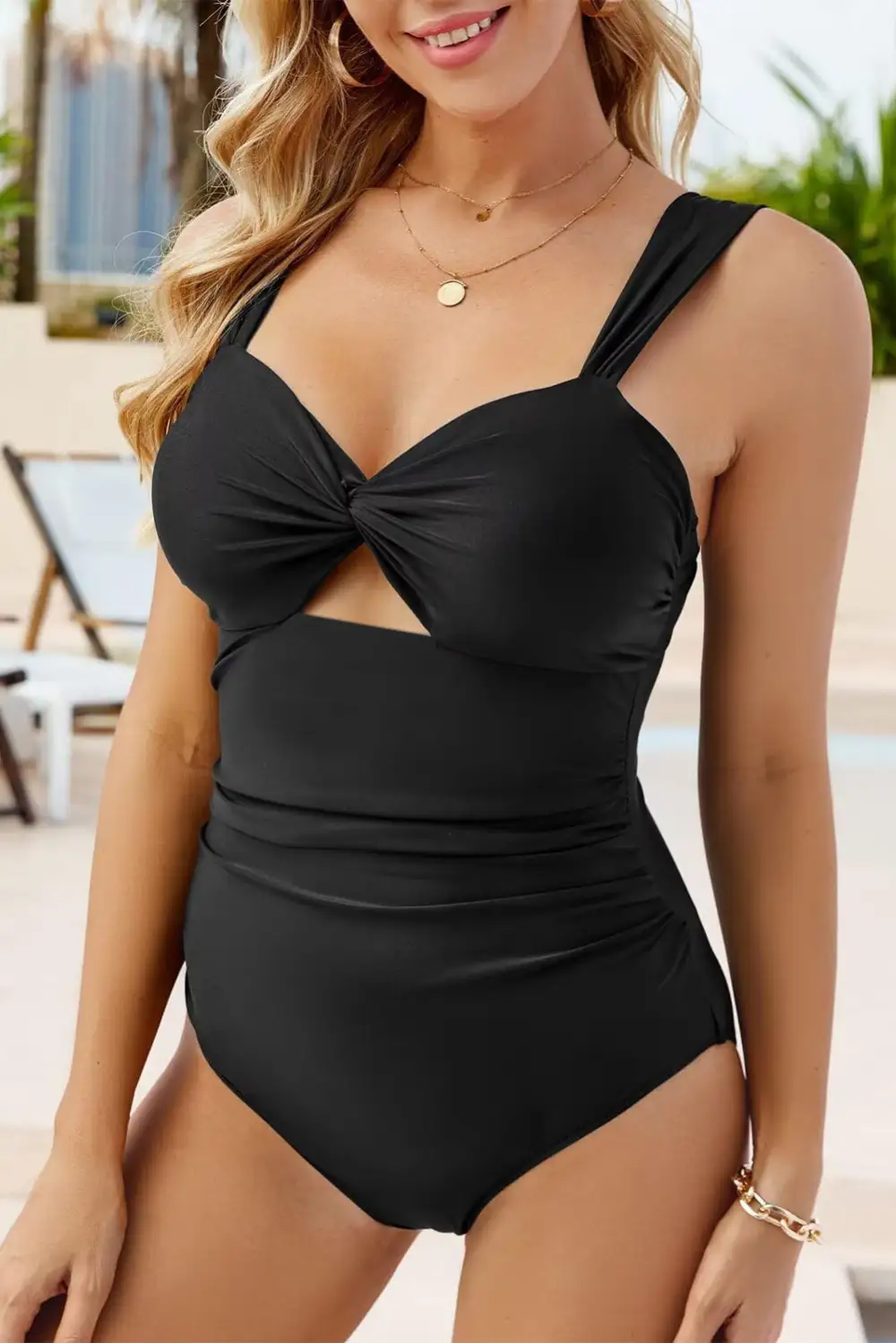 Backless One Piece Swimsuit