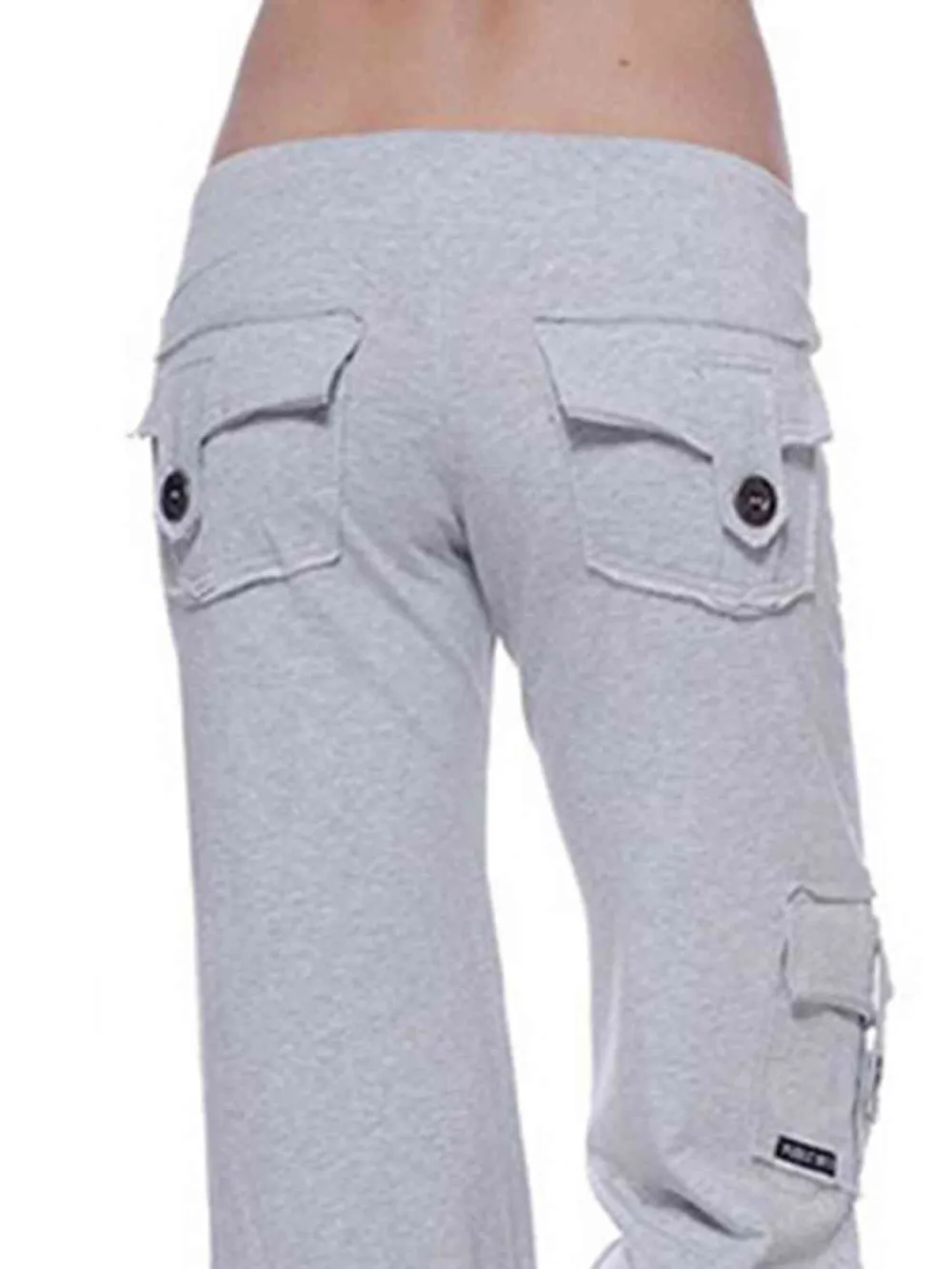 Mid Waist Pants With Pocket