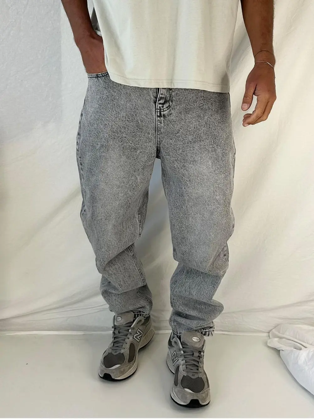 Simple And Soft Daily Calssic Grey Denim