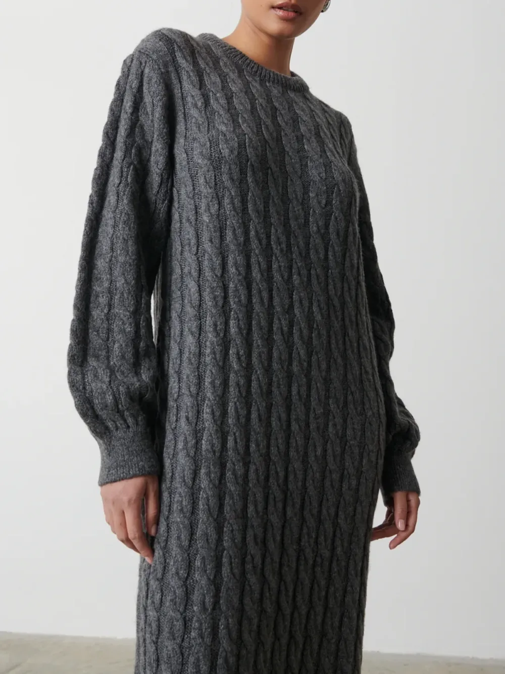 Cable Knit Midi Dress