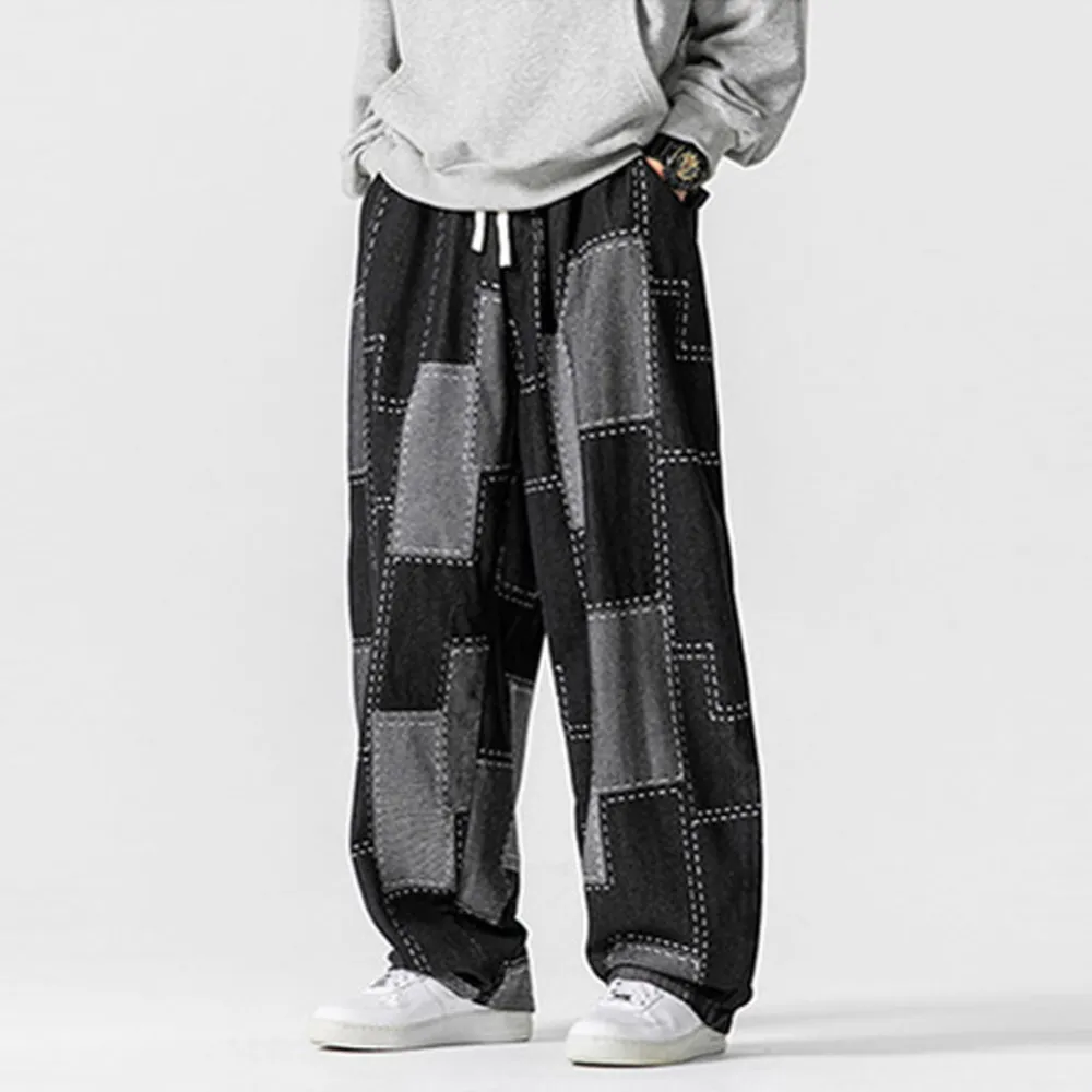 Patch Detail Wide Pants