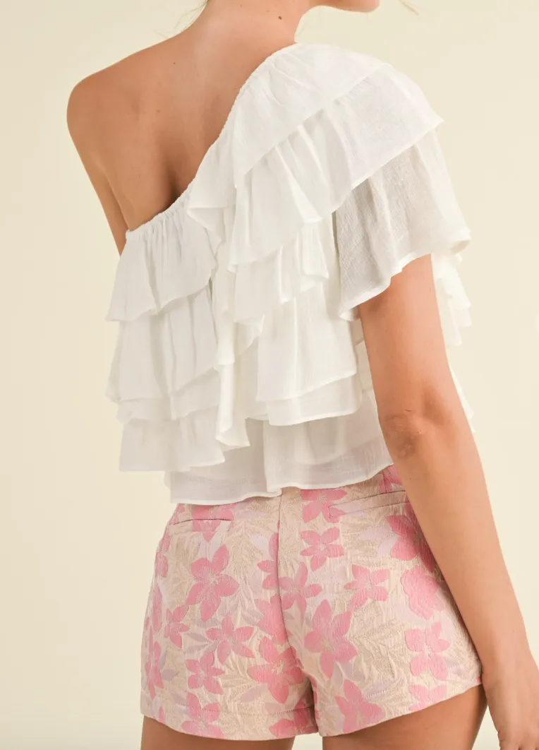 Tiered Ruffle One Top