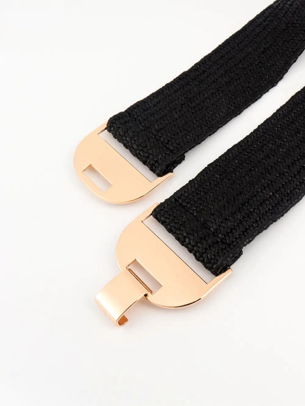 Textured Buckle Stretch Belt