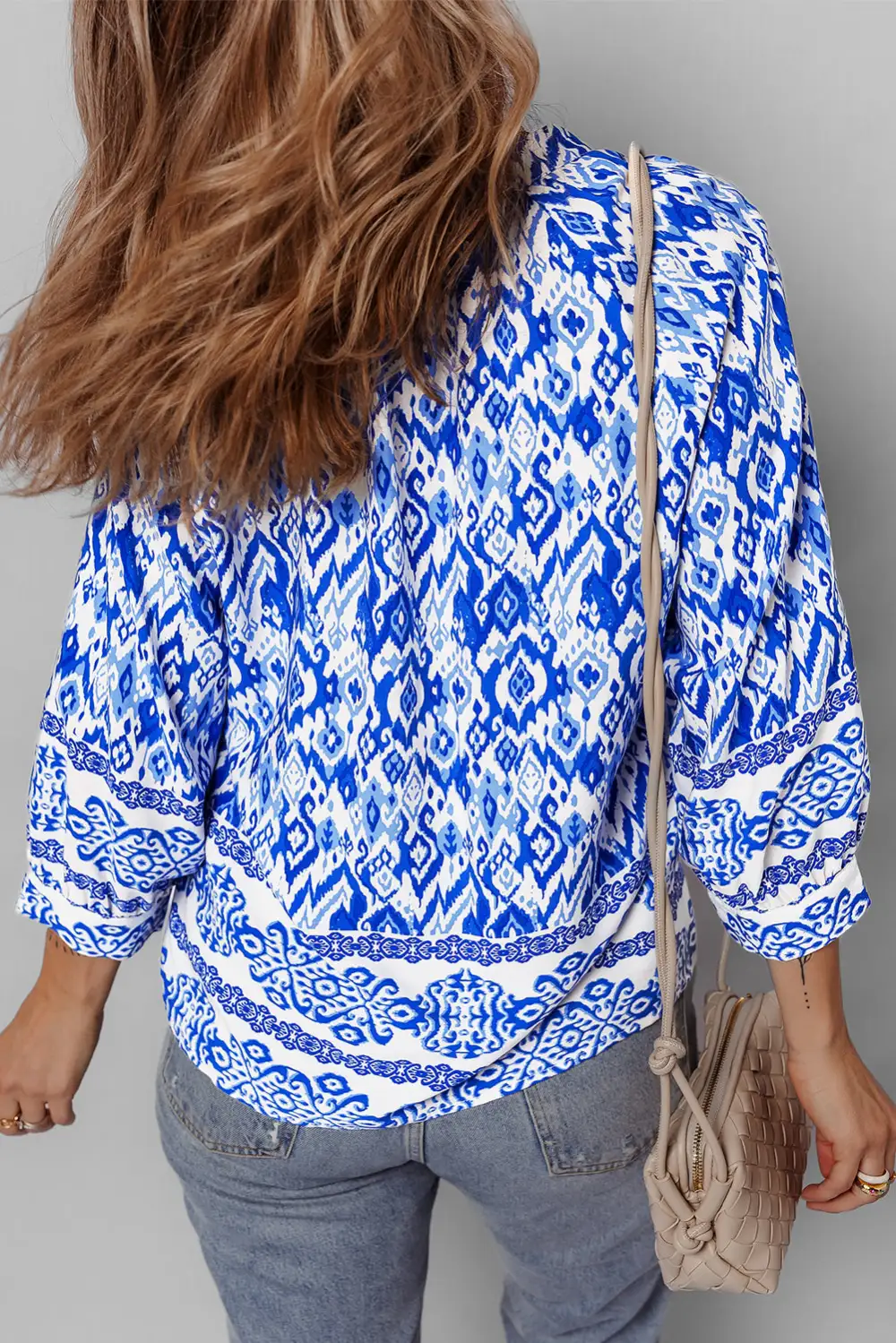 Abstract Print Boho Blouse