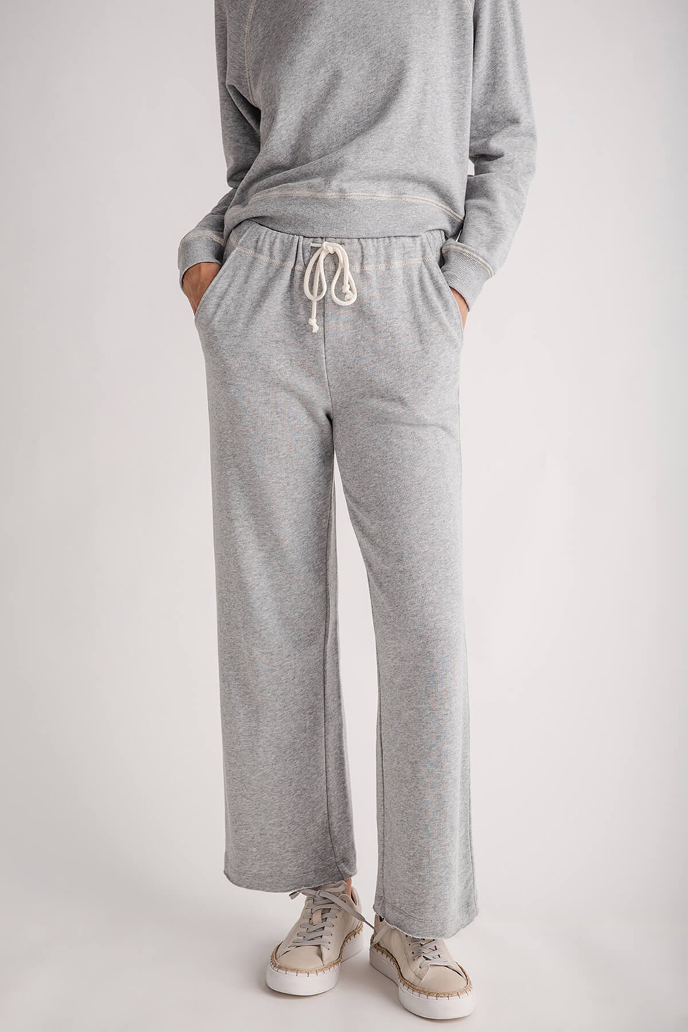 Z Supply Huntington French Terry Sweatpants - classic heather grey