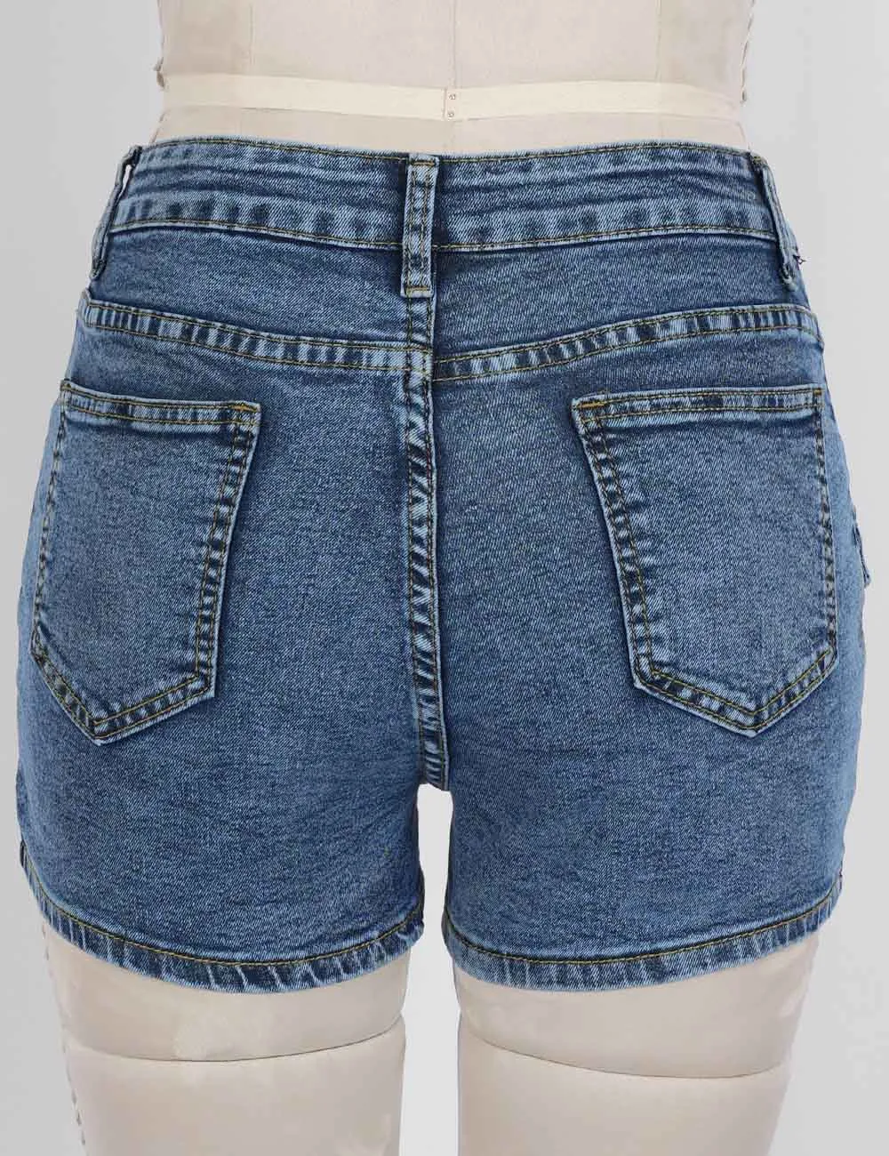 Cargo Pocket Denim Shorts