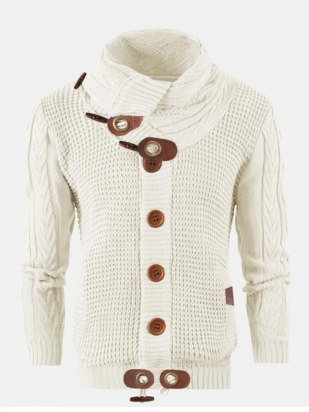Button Up Turtleneck Cardigan