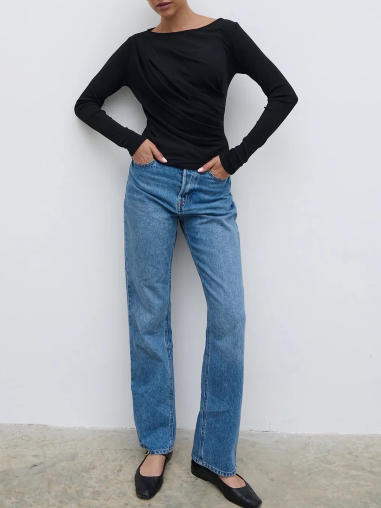 Semi-Sheer Jersey Top