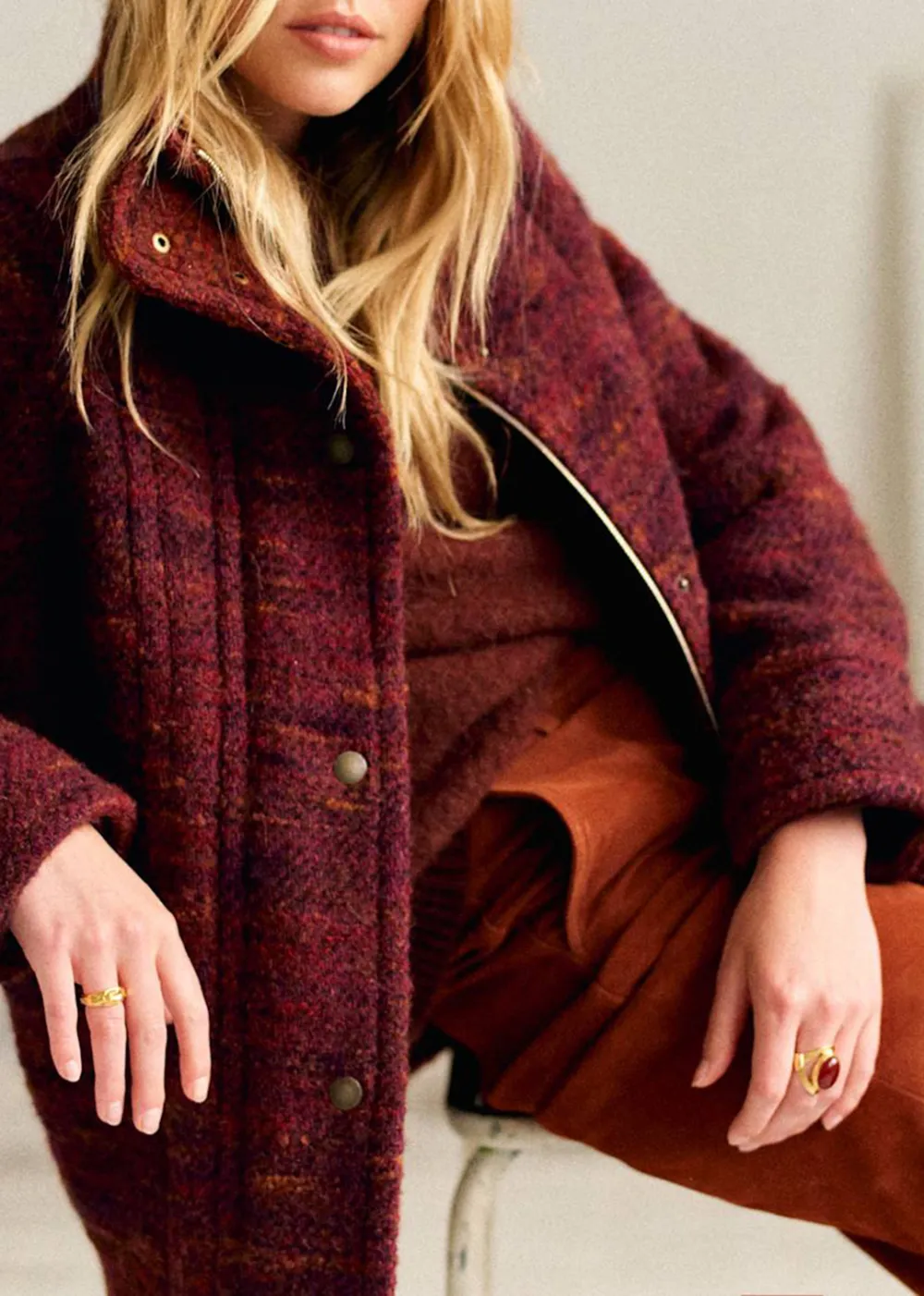 Heavy Wool Mid-Length Coat