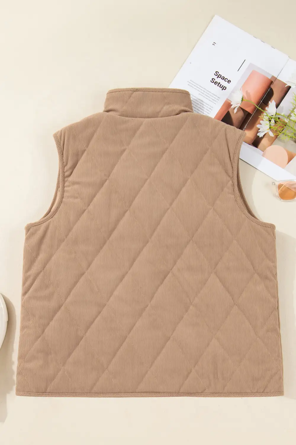 Camel Plus Size Quilted Cord