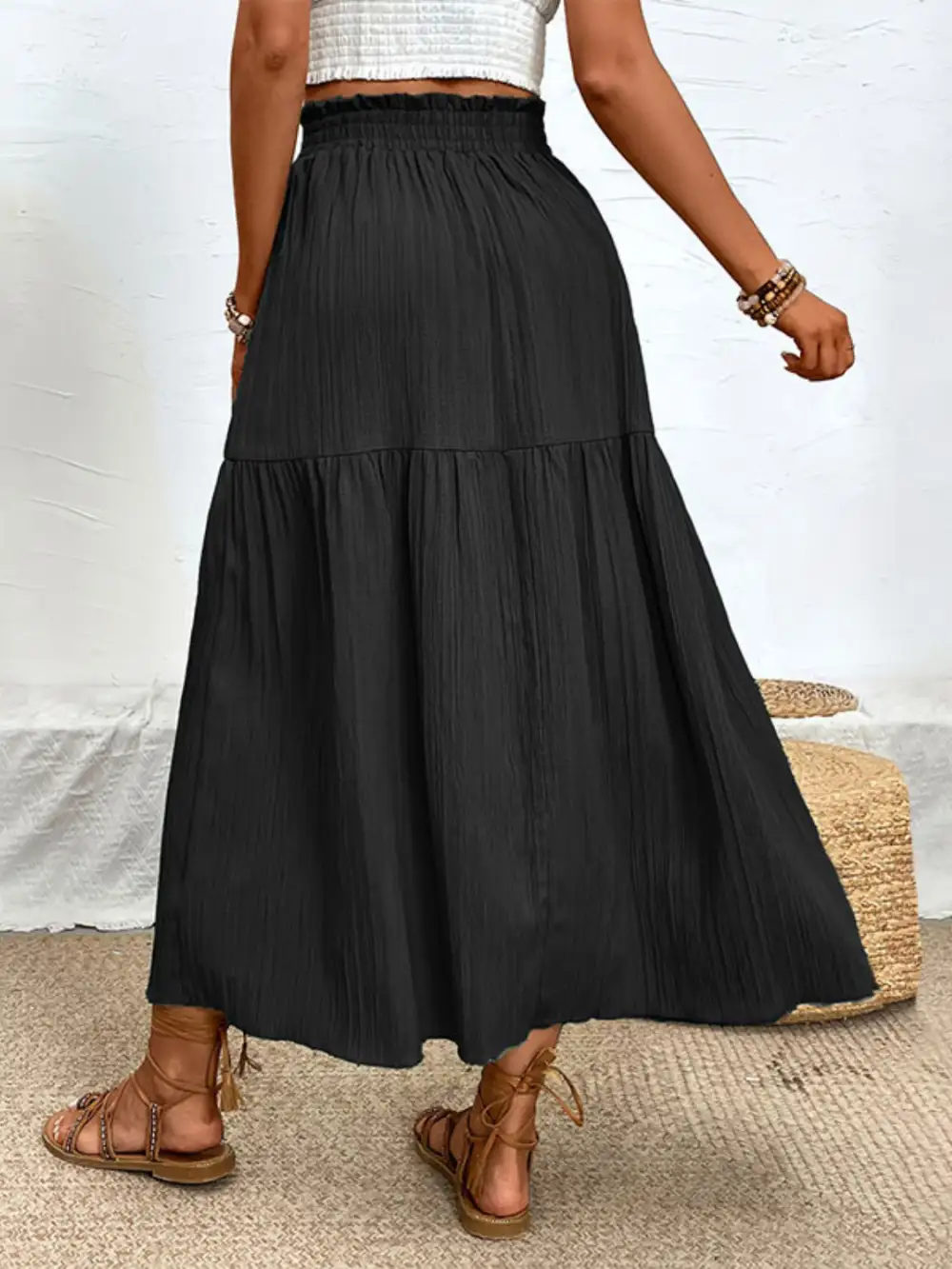Frill Slit So Ronge Skirt