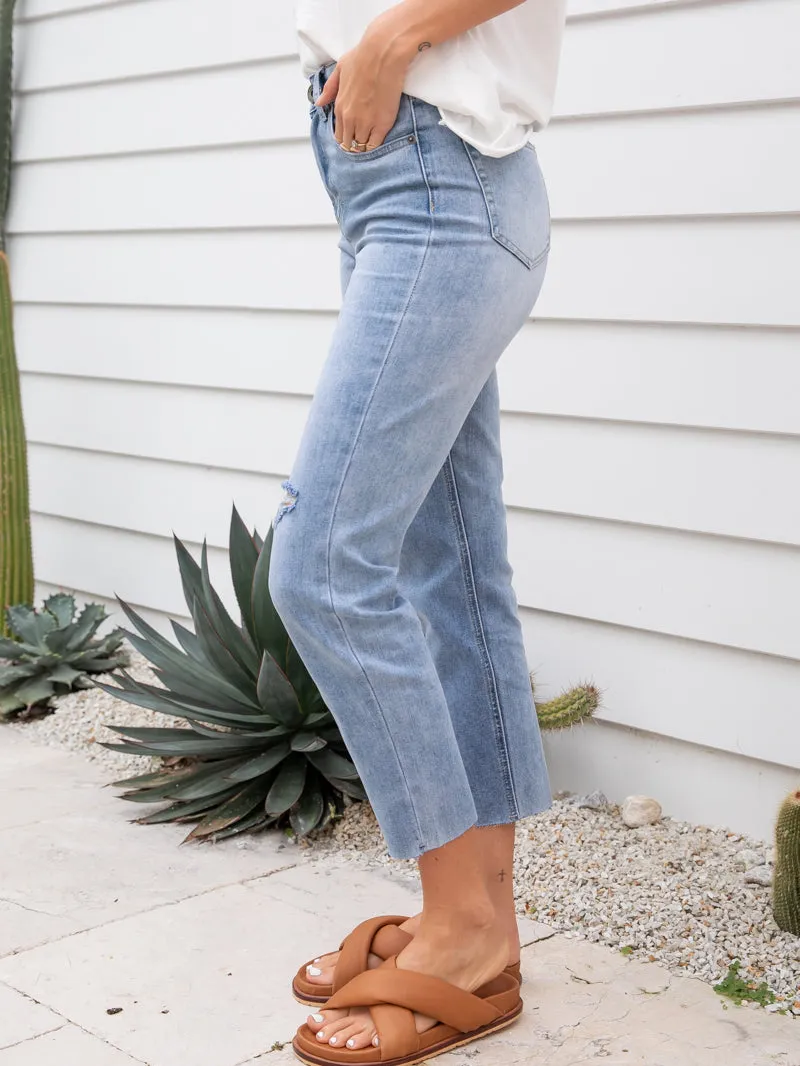 Blue Fashion 9-point Pants