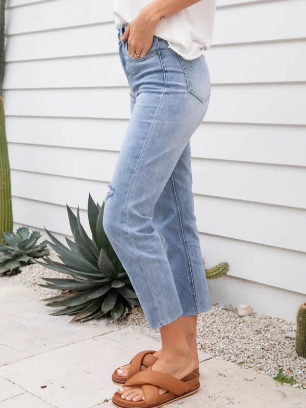 Blue Fashion 9-point Pants