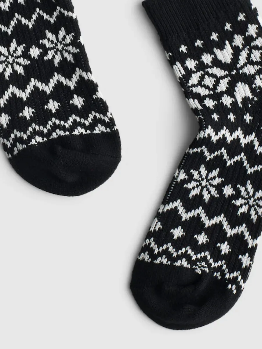 Snowflake Pattern Socks