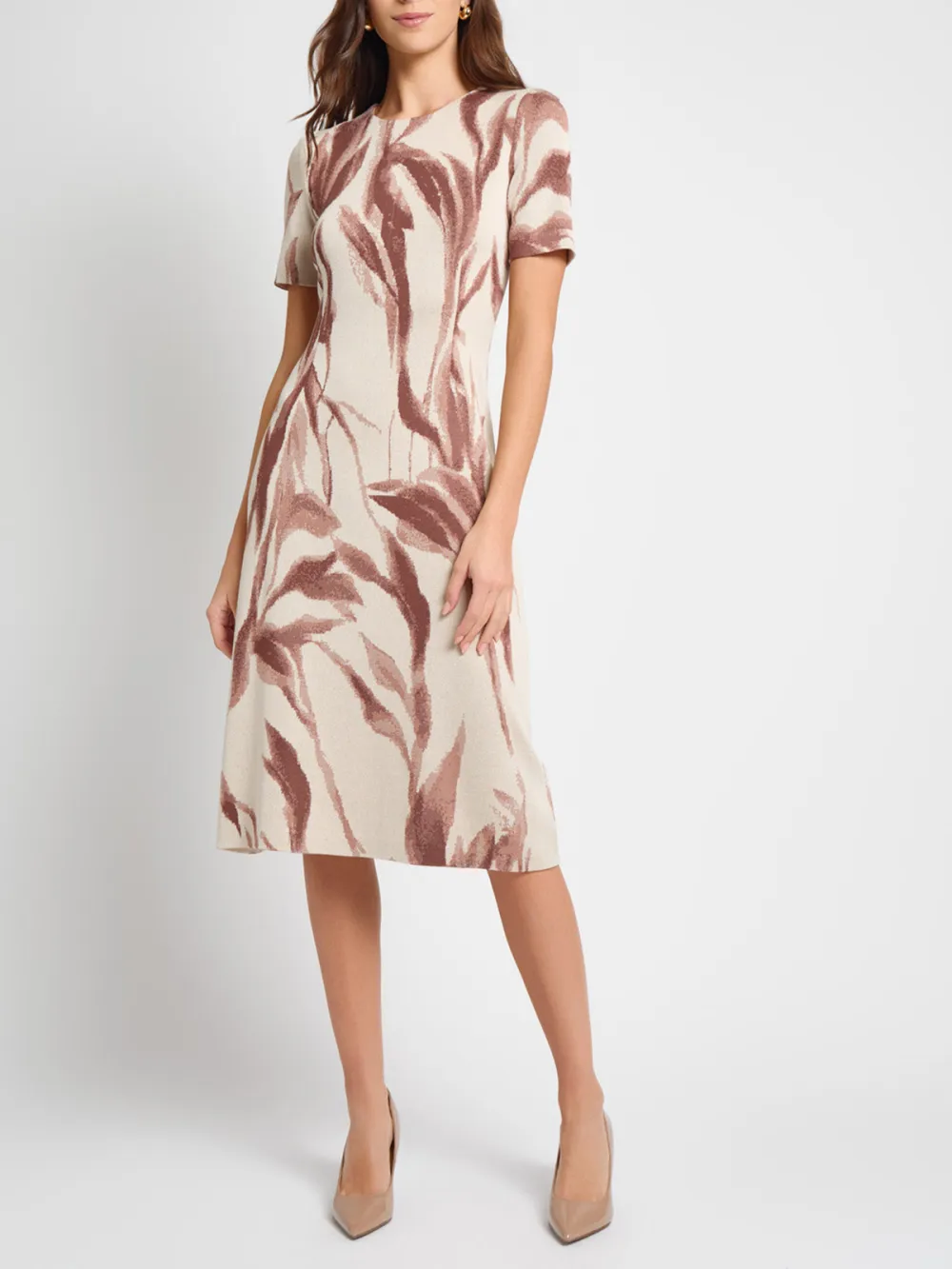 Round Neck Short Sleeved Dress