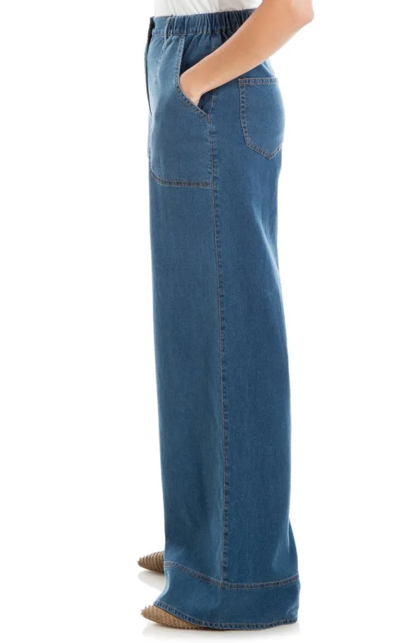 Denim Wide-Leg Jeans