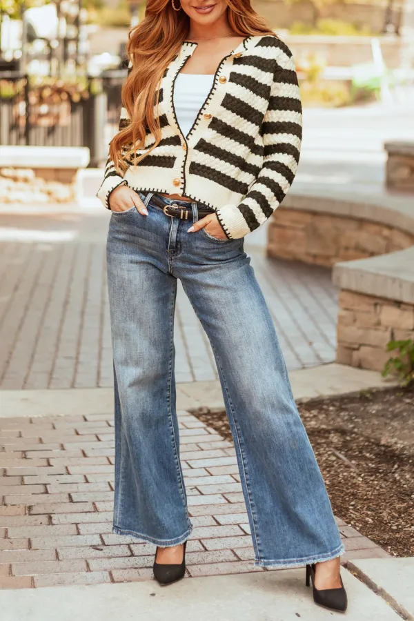 Medium Blue Flared Bootcut Jeans