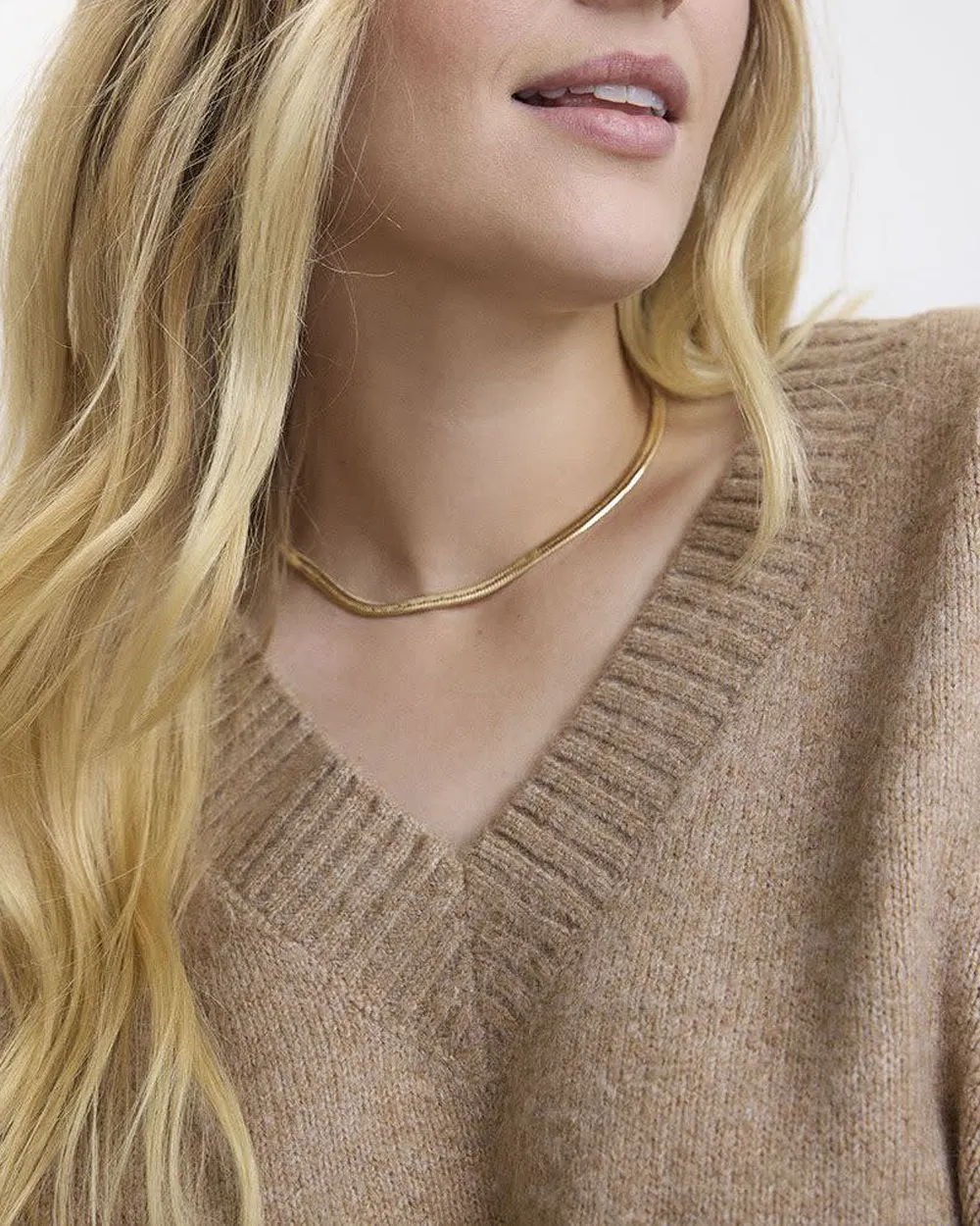 Plush Soft Long-Sleeve V-Neck Sweater