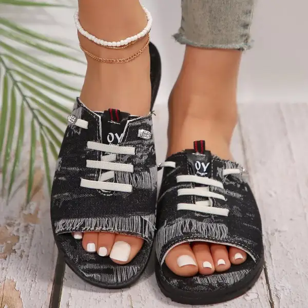 Minimal Open Toe Platform Sandals