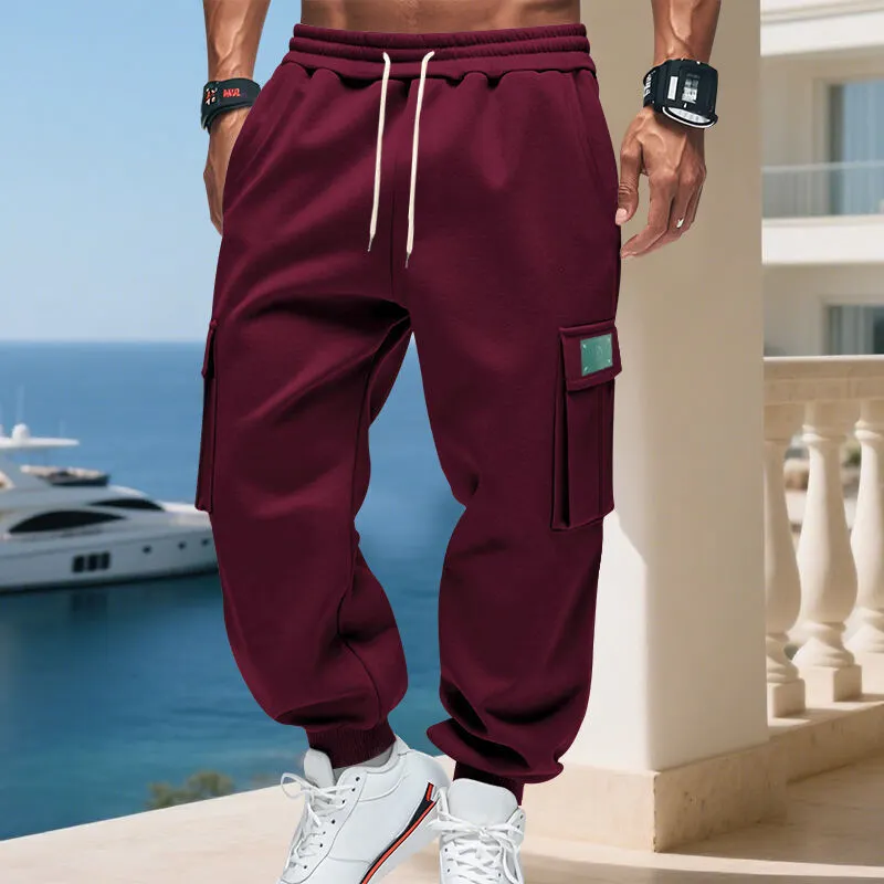 Men's Cargo Jogger Pants Waistband Utility Pockets Cargo Pants