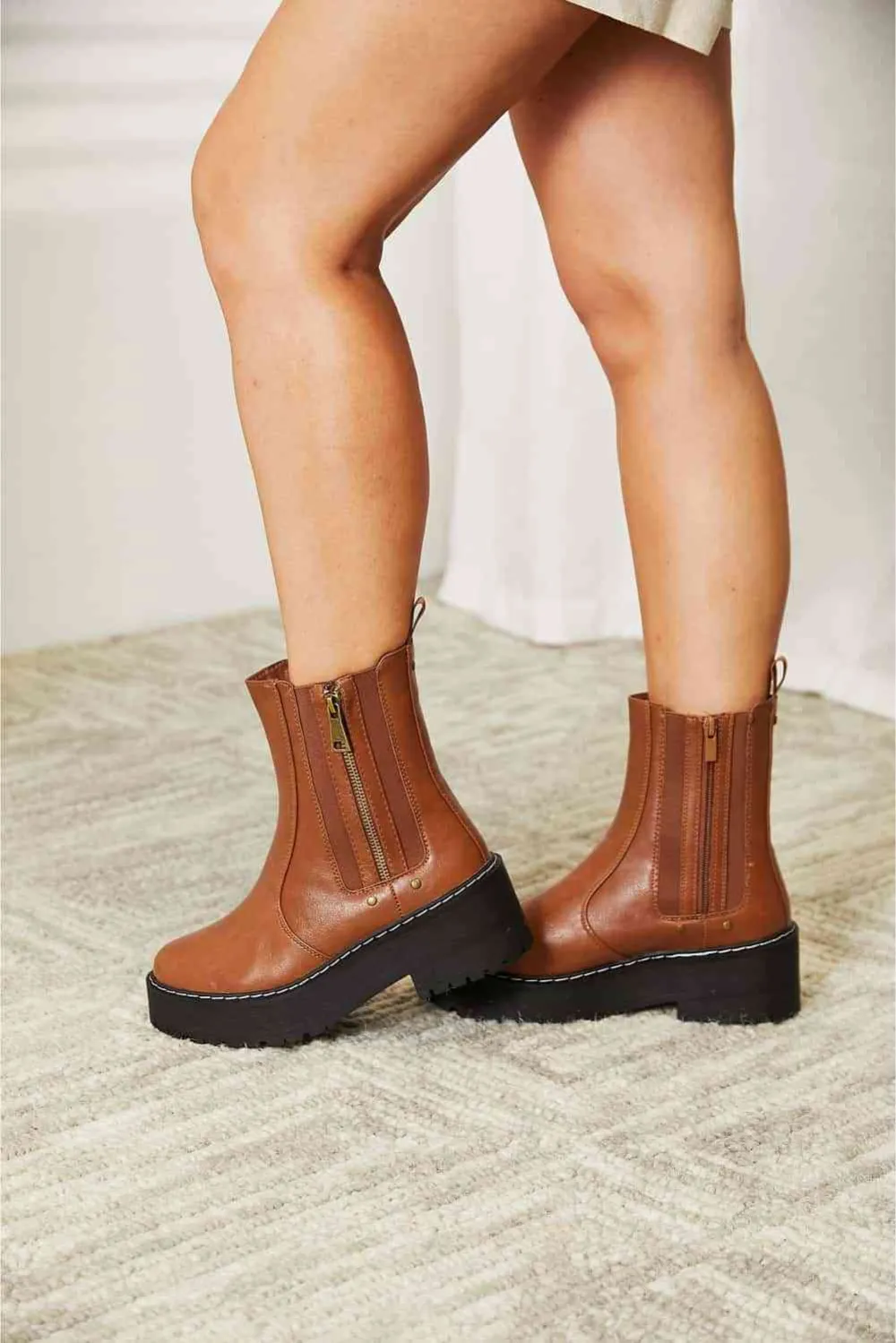 Straw Platform Boots