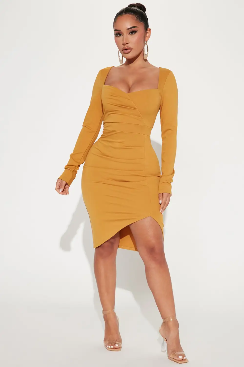 Big Promotion Midi Dress - Mustard