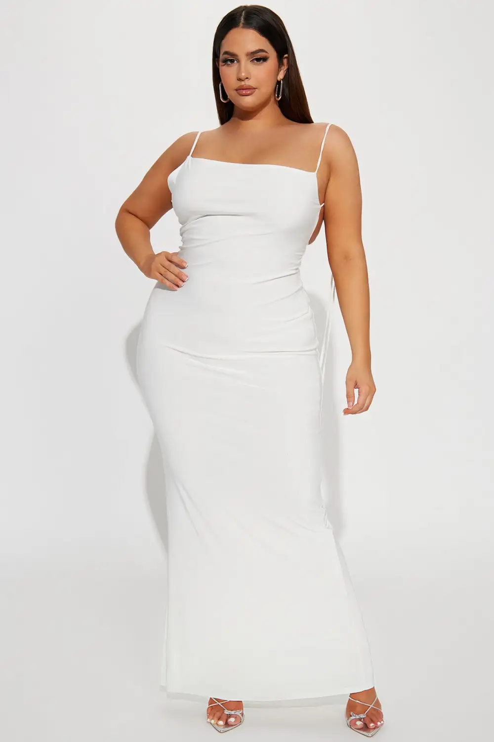 Laurel Backless Maxi Dress - White