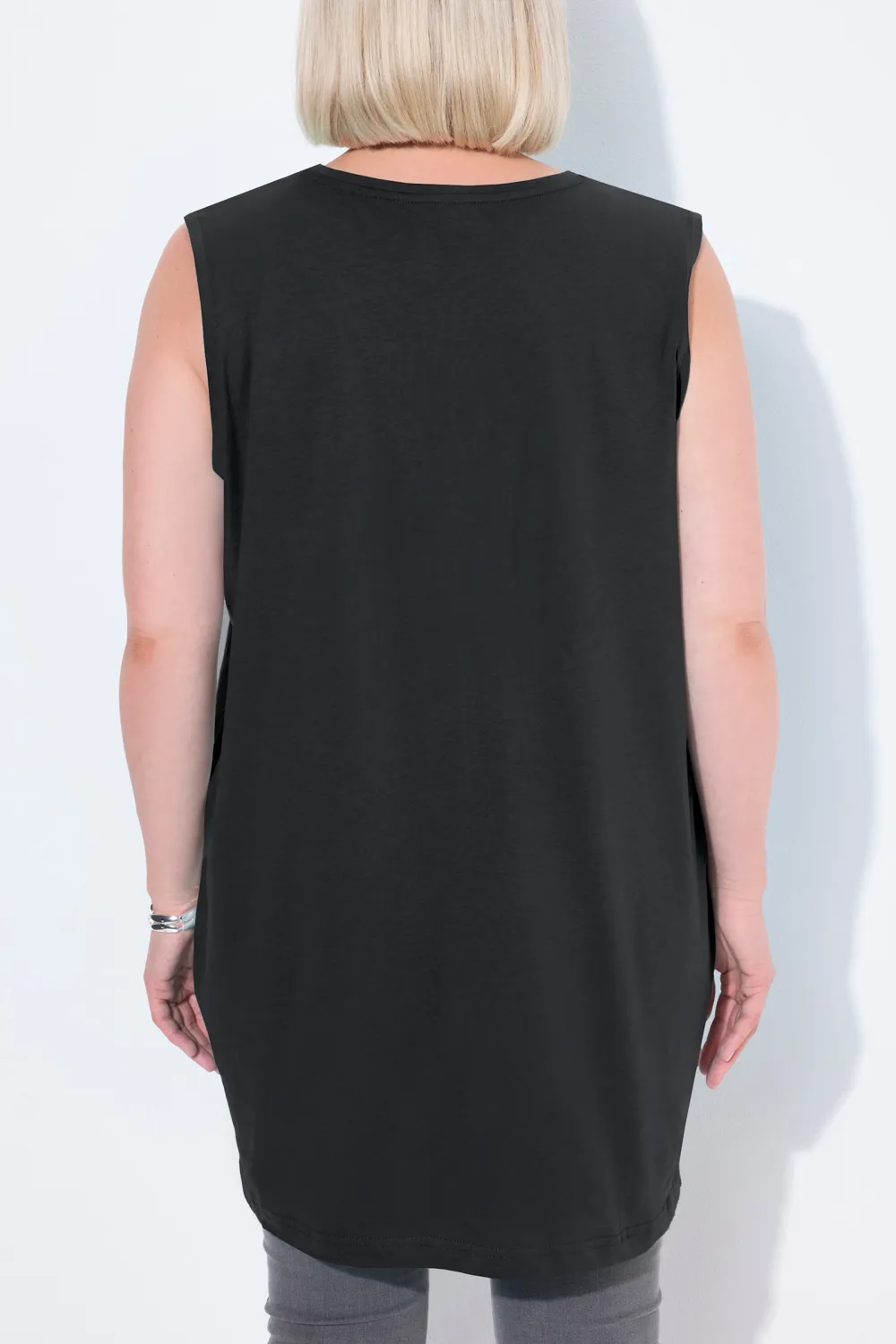 Solid Color Sleeveless T-Shirt