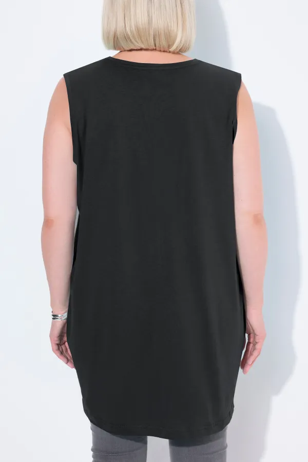 Solid Color Sleeveless T-Shirt