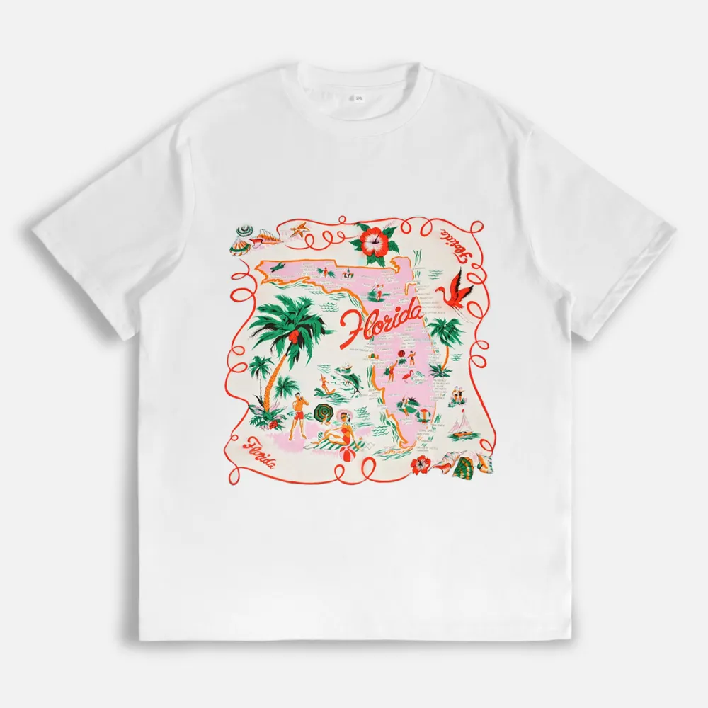 Island Vacation Print T-shirt