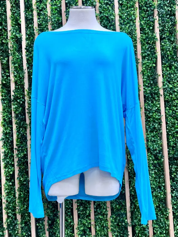 Long Sleeve Open Shoulder Top