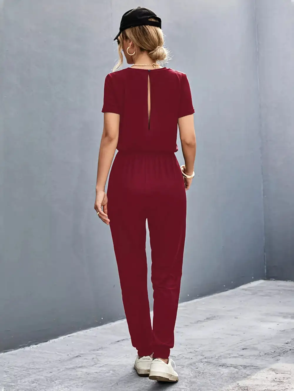 Everyday Drawstring Casual Jumpsuit