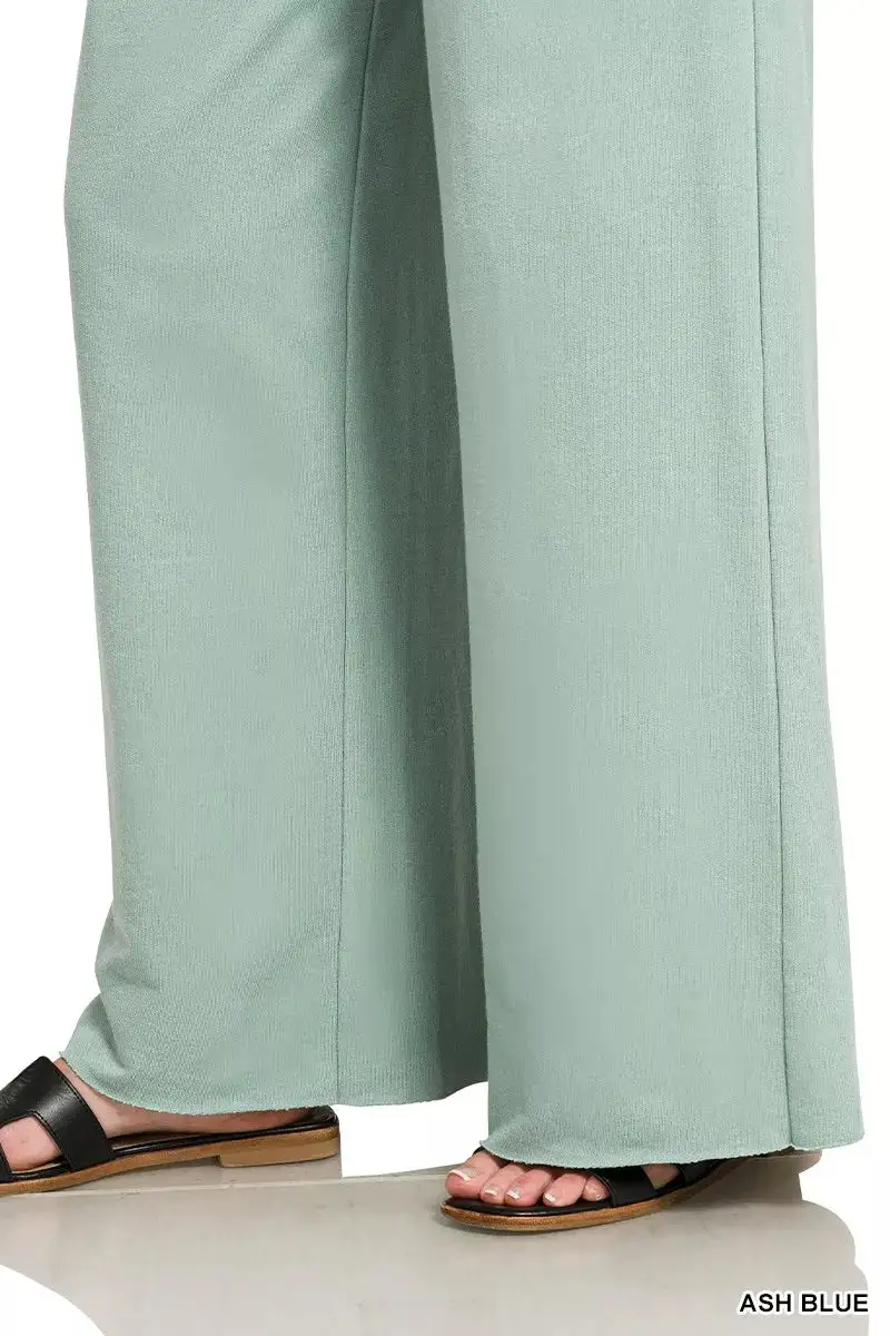 French Terry Wide Leg Sweatpants Pants