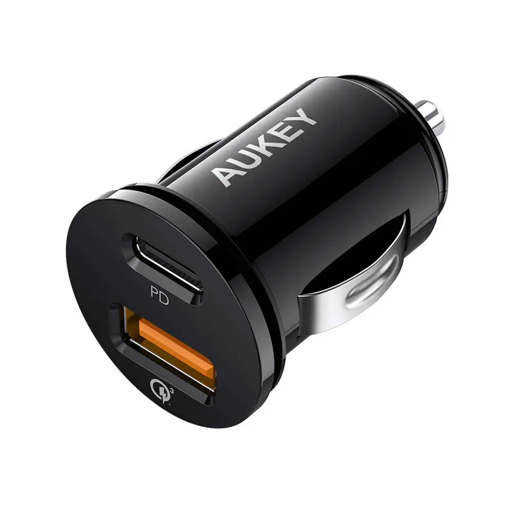 AUKEY Dual (USB-C/USB-A) Car Charger - 21W