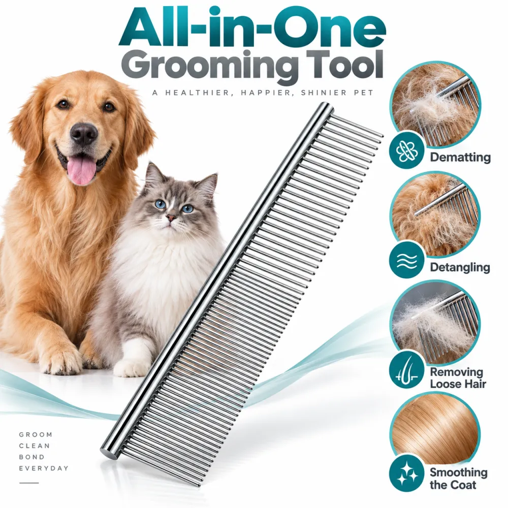 Pet Steel Comb, Row Comb