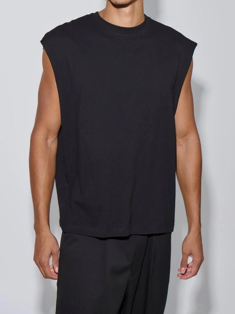 Leisure And Comfortable  Versatile Black Tank Tops